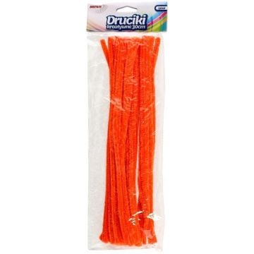 Druciki kreatywne neonowe pomarańczowe 40szt