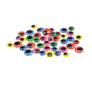 Ruchome oczka kolorowe 44szt