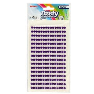 Dżety samoprzylepne fioletowe 4mm 240szt