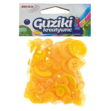 Guziki kreatywne żółte 40g