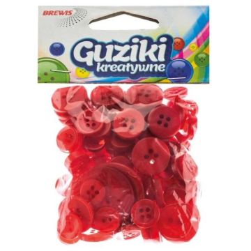 Guziki kreatywne czerwone 40g