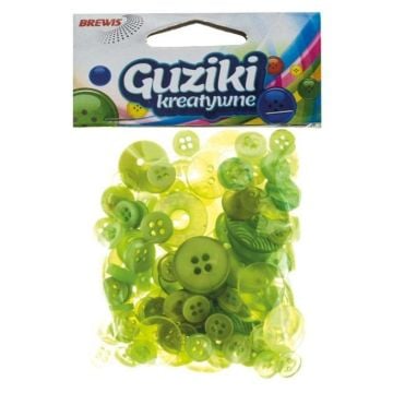 Guziki kreatywne zielone 40g