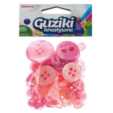 Guziki kreatywne różowe 40g