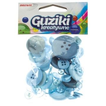 Guziki kreatywne niebieskie 40g