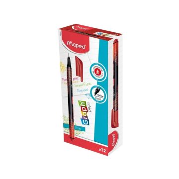 Cienkopis Graph Peps deco czerwony (12szt) MAPED