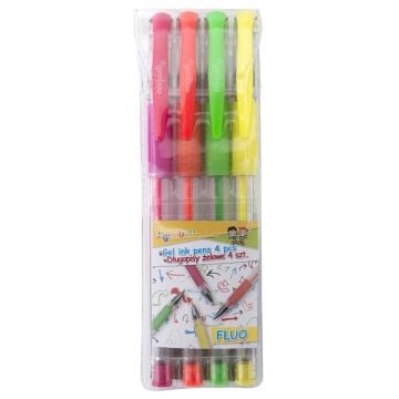 Długopis żelowy Fluo 0,8mm 4szt