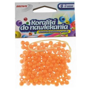 Koraliki do nawlekania złote + sznurek 6mm 16g