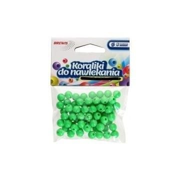 Koraliki do nawlekania zielone + sznurek 8mm 16