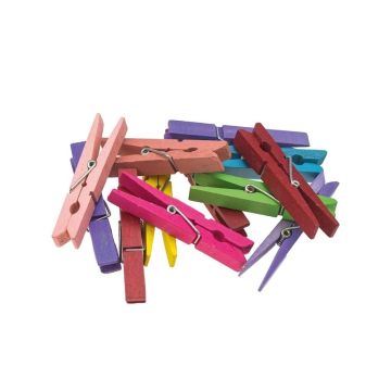 Klamerki kolorowe 7,5cm 12szt