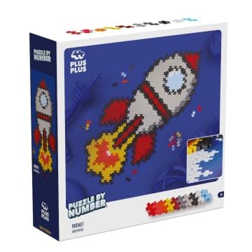 Klocki Plus-Plus Puzzle By Numbers Rakieta 500el
