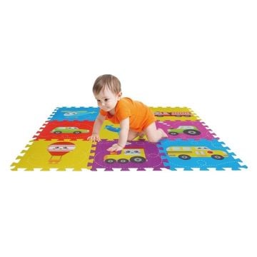 Puzzle piankowe 9 elementów Pojazdy