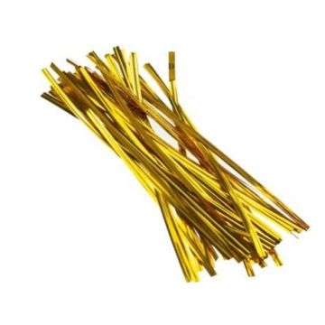 Druciki w plastiku złote 18cm 50szt