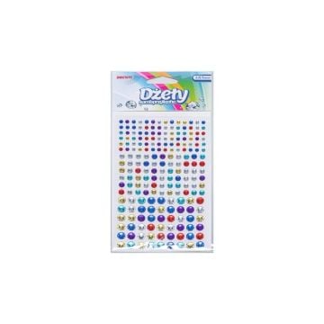 Dżety samoprzylepne kolorowe 4-8mm 204szt