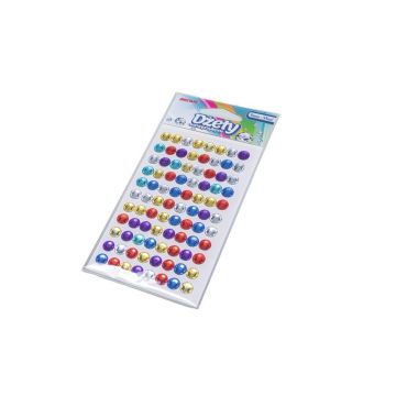 Dżety samoprzylepne kolorowe 8mm 88szt