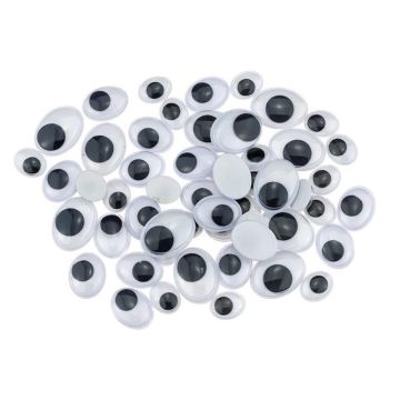 Ruchome oczka owalne 54szt