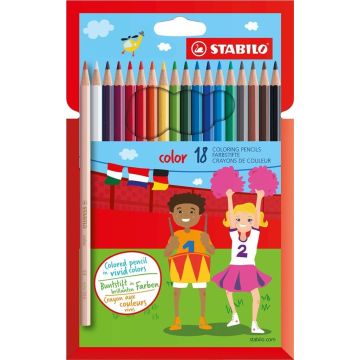 Kredki drewniane color 18 kolorów