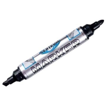 Marker dwustronny czarny (10szt)