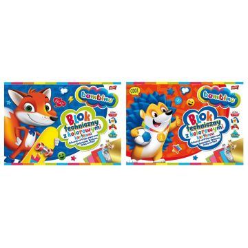 Blok techniczny kolor A3/10K (10szt) BAMBINO