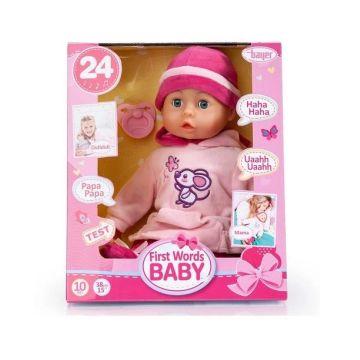 Lalka First Words Baby 38 cm szara