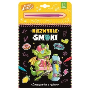 Niezwykłe smoki. Zdrapywanka z rysikiem