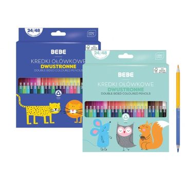 Kredki ołówkowe dwustronne BB Kids 24/48 kol.