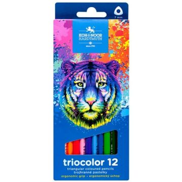 Kredki Triocolor Tygrys 12 kolorów