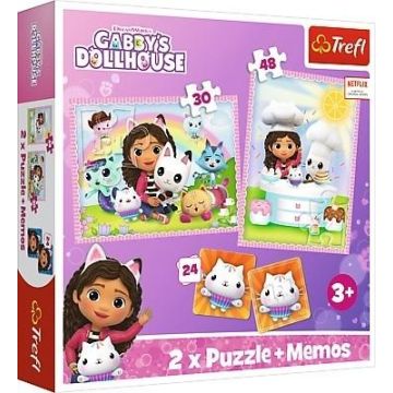 Puzzle 2w1 + memos Gabi z kocim przyjacielem TREFL