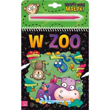 Zdrapuj i szukaj małpki. W zoo