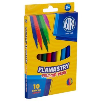 Flamastry okrągłe CX 10 kolorów ASTRA