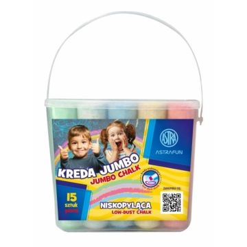 Kreda Jumbo Wiaderko Fun 15szt ASTRA