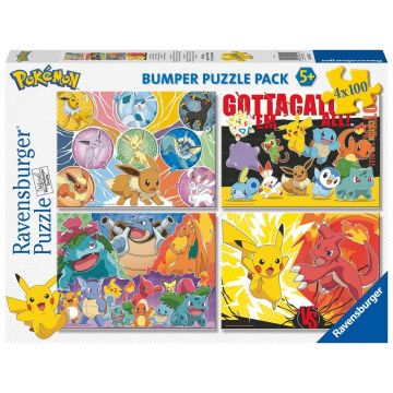 Puzzle dla dzieci 4x100 Pokemon