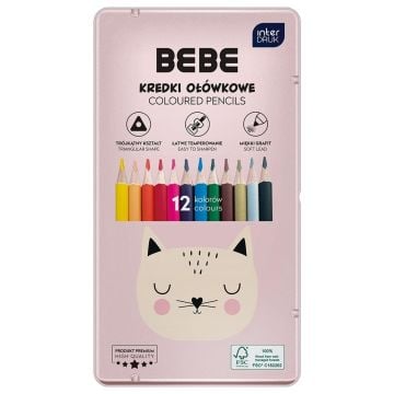 Kredki ołówkowe 12 kolorów BB Girl