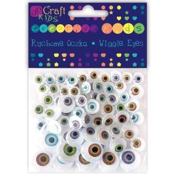 Ruchome oczka naturalne 72szt mix