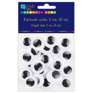 Ruchome oczka 2 cm 20szt