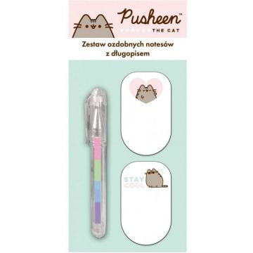 Zestaw mini długopis + notes 2 sztuki Pusheen