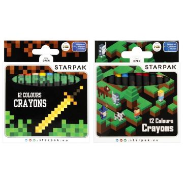 Kredki woskowe 12 kolorów Pixel Game