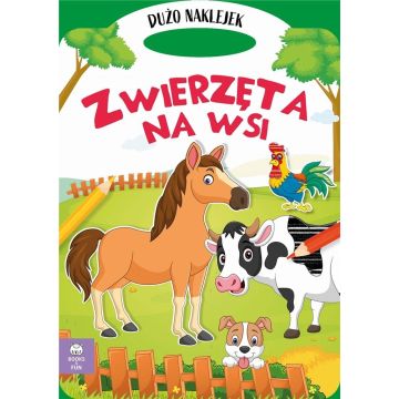 Teczka zwierzęta na wsi z podójnymi naklejkami