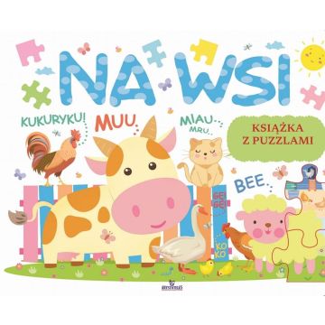 Książka edukacyjna z puzzlami. Na wsi
