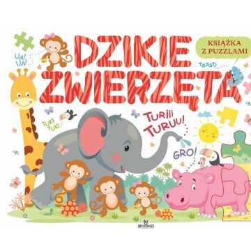 Książka edukacyjna z puzzlami. Dzikie zwierzęta