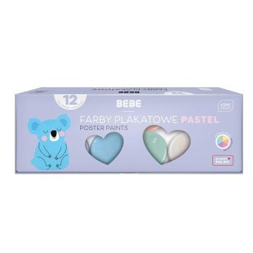 Farby plakatowe 20ml BB Pastel 12 kolorów