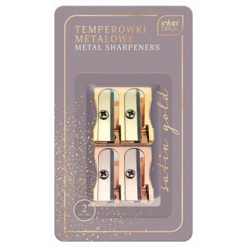 Temperówka metalowa 2 sztuki Satin Gold