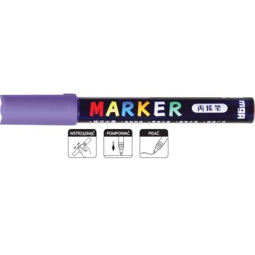 Marker akrylowy 1-2mm fioletowy (6szt) M&G