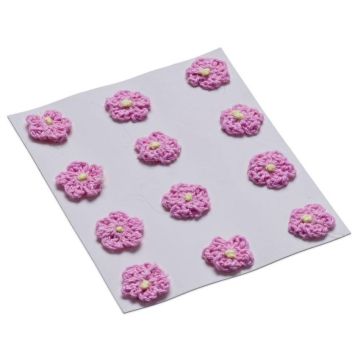 Kwiatki dekoracyjne 18mm jasny różowy 12szt