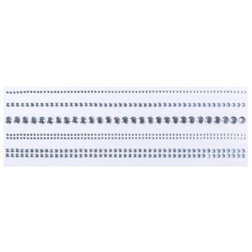 Dżety samoprzylepne srebrne paski 30cm 5szt