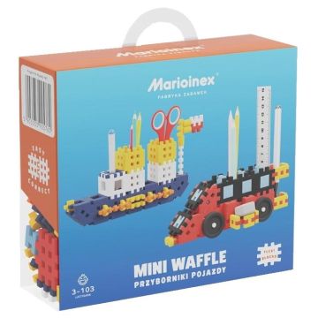 Mini Waffle 140 elementów Przyborniki pojazdy