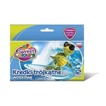Kedki woskowe trójkątne 12 kolorów