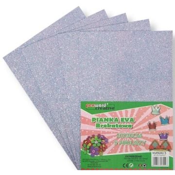 Pianka multicolor brokat 5 20x30 5szt