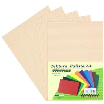 Tektura A4 falista cielista 5szt