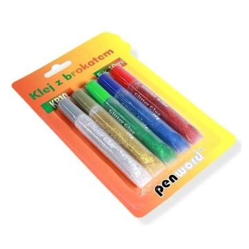 Klej z brokatem 5 kolorów 10ml