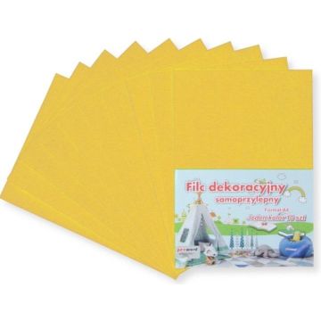 Filc A4 samoprzylepny żółty 20x30cm 10szt